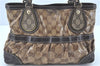 Auth GUCCI Jumbo GG Crystal Shoulder Tote Bag PVC Leather 223964 Brown J5705