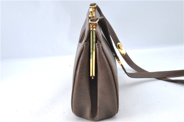 Authentic GUCCI Shoulder Cross Body Bag Purse Leather Brown J5709