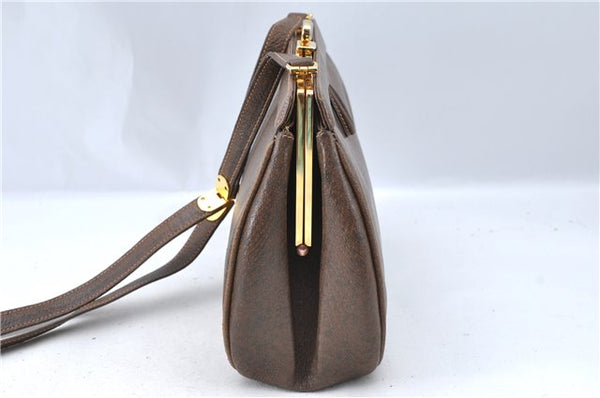 Authentic GUCCI Shoulder Cross Body Bag Purse Leather Brown J5709