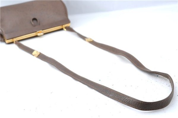 Authentic GUCCI Shoulder Cross Body Bag Purse Leather Brown J5709