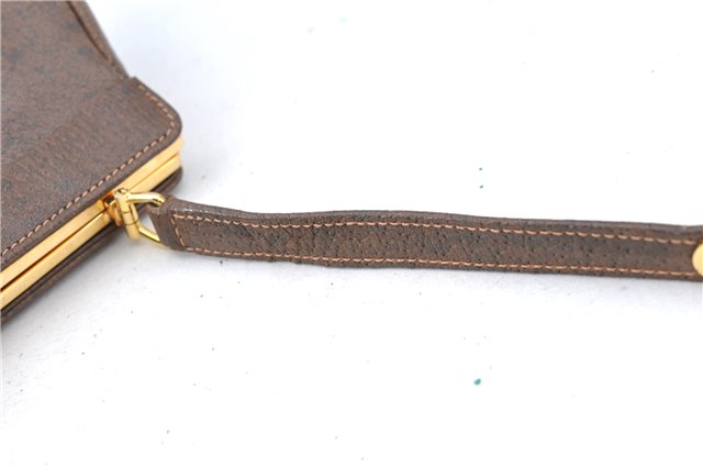 Authentic GUCCI Shoulder Cross Body Bag Purse Leather Brown J5709