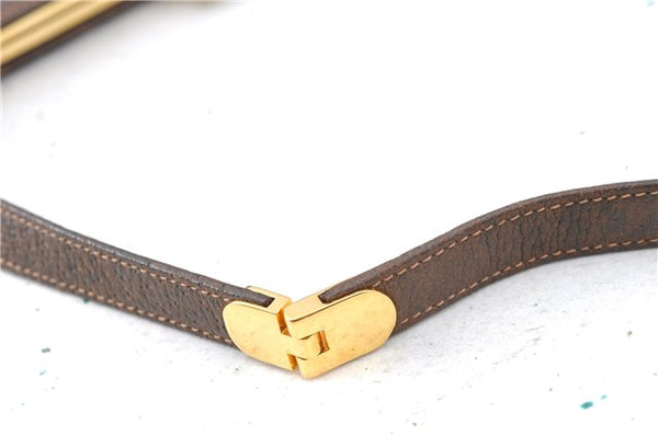 Authentic GUCCI Shoulder Cross Body Bag Purse Leather Brown J5709