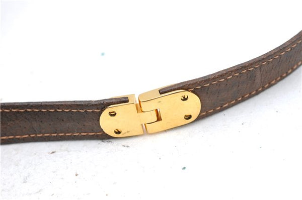 Authentic GUCCI Shoulder Cross Body Bag Purse Leather Brown J5709