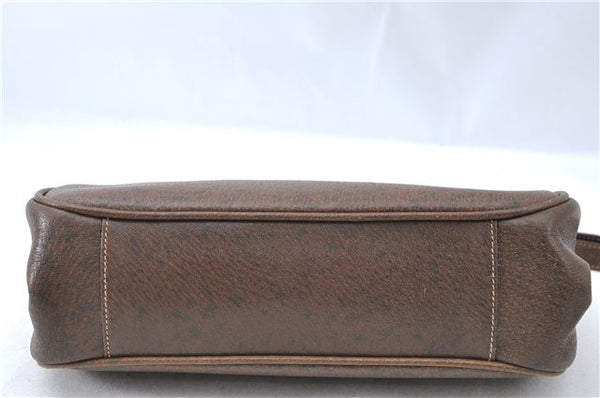 Authentic GUCCI Shoulder Cross Body Bag Purse Leather Brown J5709