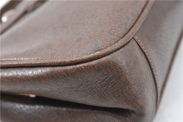 Authentic GUCCI Shoulder Cross Body Bag Purse Leather Brown J5709