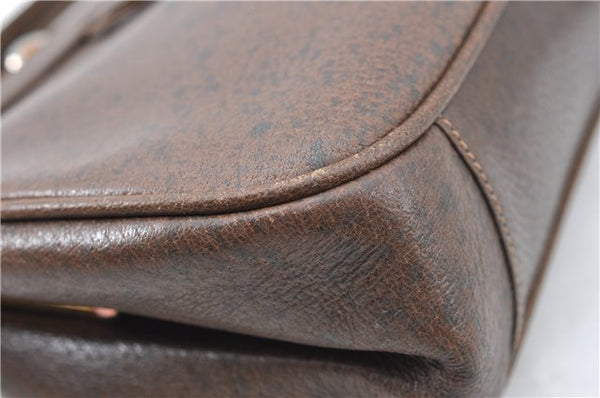 Authentic GUCCI Shoulder Cross Body Bag Purse Leather Brown J5709