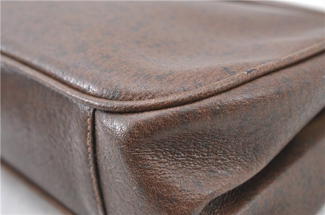 Authentic GUCCI Shoulder Cross Body Bag Purse Leather Brown J5709