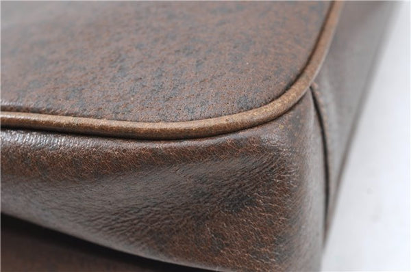 Authentic GUCCI Shoulder Cross Body Bag Purse Leather Brown J5709