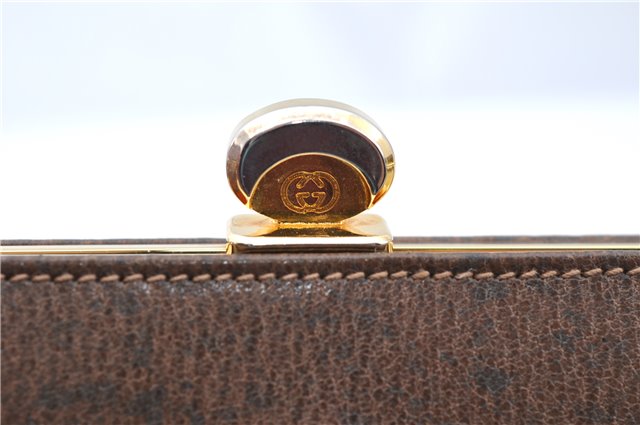 Authentic GUCCI Shoulder Cross Body Bag Purse Leather Brown J5709