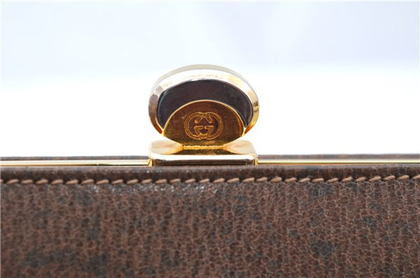 Authentic GUCCI Shoulder Cross Body Bag Purse Leather Brown J5709