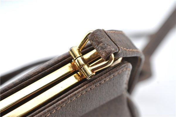 Authentic GUCCI Shoulder Cross Body Bag Purse Leather Brown J5709