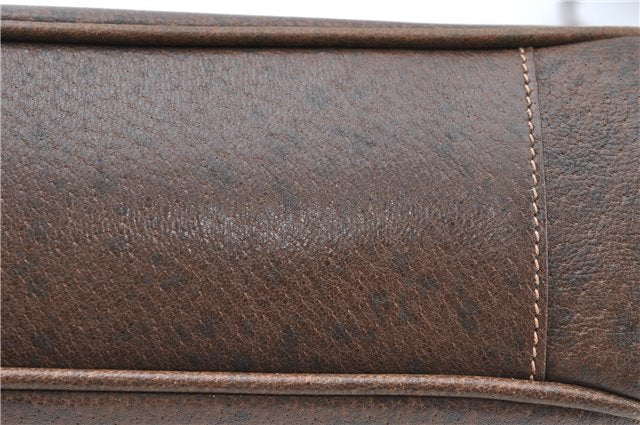 Authentic GUCCI Shoulder Cross Body Bag Purse Leather Brown J5709