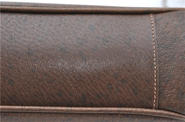 Authentic GUCCI Shoulder Cross Body Bag Purse Leather Brown J5709