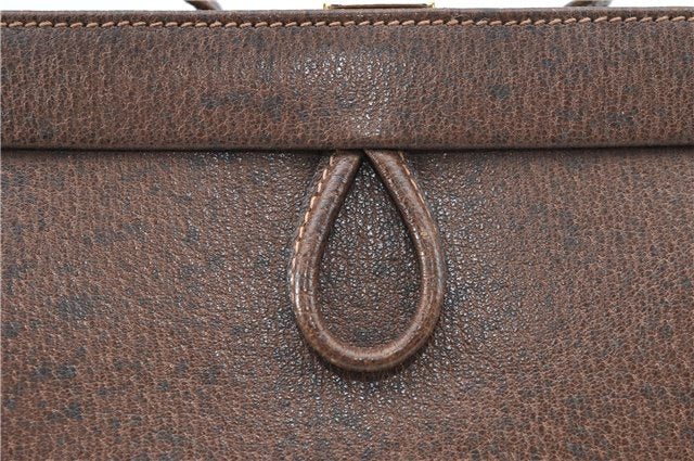 Authentic GUCCI Shoulder Cross Body Bag Purse Leather Brown J5709