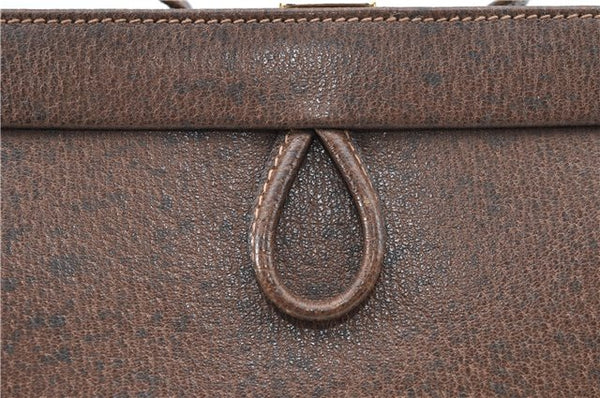 Authentic GUCCI Shoulder Cross Body Bag Purse Leather Brown J5709