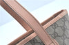 Authentic GUCCI GG Supreme Shoulder Tote Bag PVC Leather 181086 Brown Pink J5712