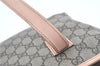 Authentic GUCCI GG Supreme Shoulder Tote Bag PVC Leather 181086 Brown Pink J5712