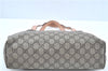 Authentic GUCCI GG Supreme Shoulder Tote Bag PVC Leather 181086 Brown Pink J5712