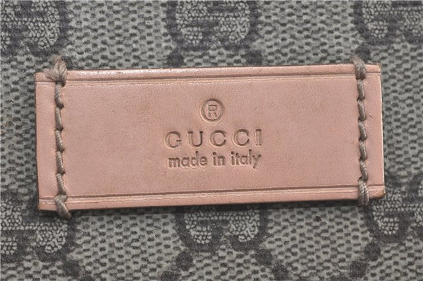 Authentic GUCCI GG Supreme Shoulder Tote Bag PVC Leather 181086 Brown Pink J5712