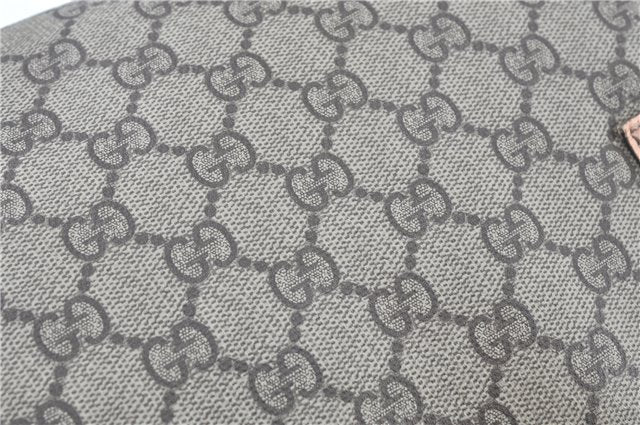 Authentic GUCCI GG Supreme Shoulder Tote Bag PVC Leather 181086 Brown Pink J5712