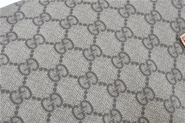 Authentic GUCCI GG Supreme Shoulder Tote Bag PVC Leather 181086 Brown Pink J5712