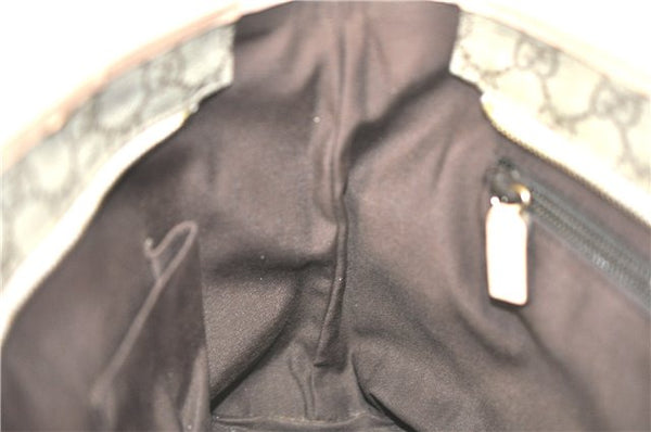 Authentic GUCCI GG Supreme Shoulder Tote Bag PVC Leather 181086 Brown Pink J5712