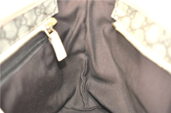 Authentic GUCCI GG Supreme Shoulder Tote Bag PVC Leather 181086 Brown Pink J5712