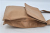 Authentic CHANEL Leather CC Logo Shoulder Cross Body Bag Purse Beige J5719