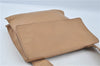 Authentic CHANEL Leather CC Logo Shoulder Cross Body Bag Purse Beige J5719