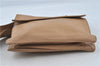 Authentic CHANEL Leather CC Logo Shoulder Cross Body Bag Purse Beige J5719