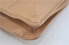 Authentic CHANEL Leather CC Logo Shoulder Cross Body Bag Purse Beige J5719