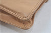 Authentic CHANEL Leather CC Logo Shoulder Cross Body Bag Purse Beige J5719