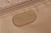 Authentic CHANEL Leather CC Logo Shoulder Cross Body Bag Purse Beige J5719