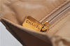 Authentic CHANEL Leather CC Logo Shoulder Cross Body Bag Purse Beige J5719