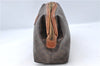 Authentic CELINE Macadam Blason Pattern Pouch Purse PVC Leather Brown J5731