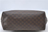 Authentic CELINE Macadam Blason Pattern Pouch Purse PVC Leather Brown J5731