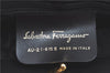 Authentic Salvatore Ferragamo Hand Bag Purse Nylon Black SF J5733