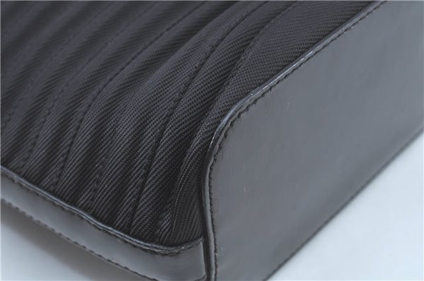 Authentic GUCCI Bamboo 2way Shoulder Cross Hand Bag Nylon Leather Black J5741