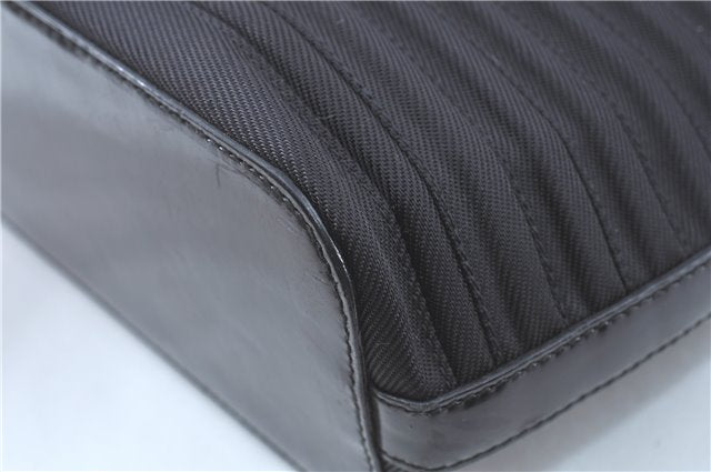 Authentic GUCCI Bamboo 2way Shoulder Cross Hand Bag Nylon Leather Black J5741