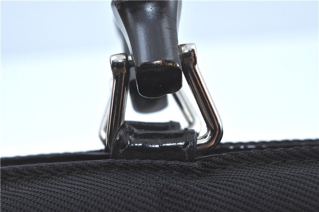 Authentic GUCCI Bamboo 2way Shoulder Cross Hand Bag Nylon Leather Black J5741