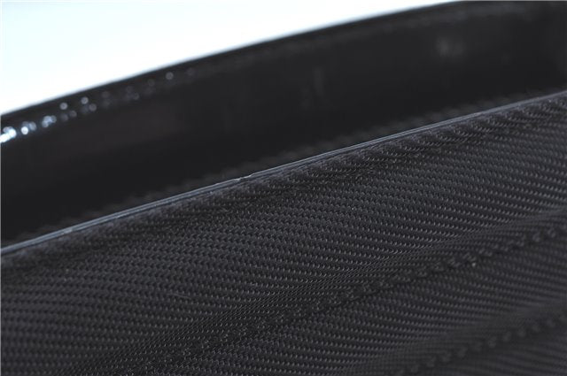 Authentic GUCCI Bamboo 2way Shoulder Cross Hand Bag Nylon Leather Black J5741