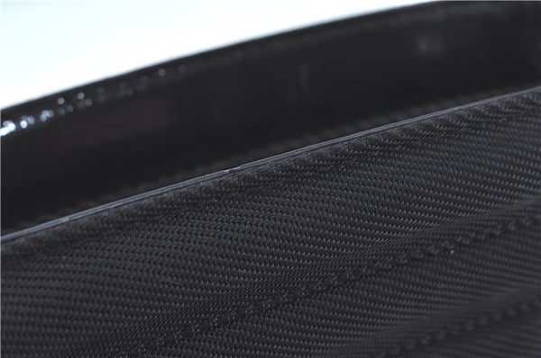 Authentic GUCCI Bamboo 2way Shoulder Cross Hand Bag Nylon Leather Black J5741