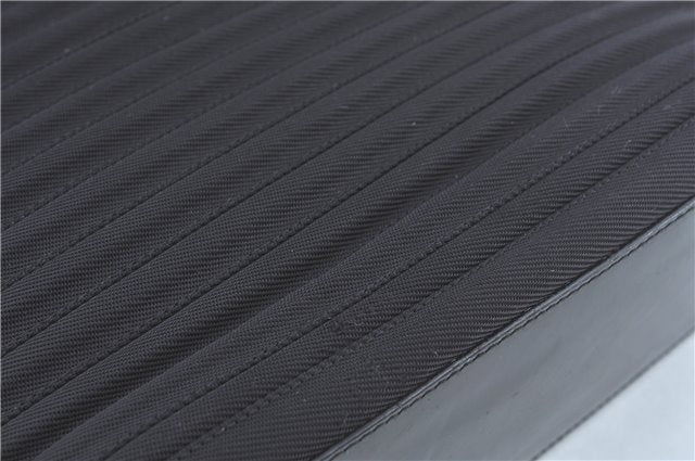 Authentic GUCCI Bamboo 2way Shoulder Cross Hand Bag Nylon Leather Black J5741