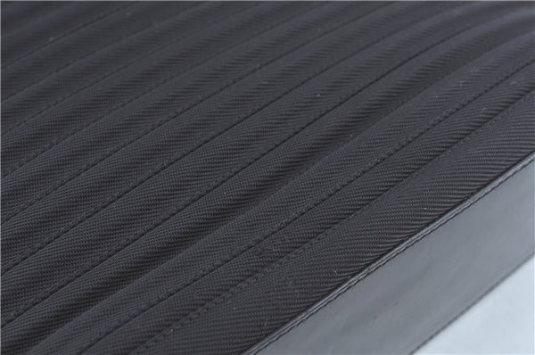 Authentic GUCCI Bamboo 2way Shoulder Cross Hand Bag Nylon Leather Black J5741