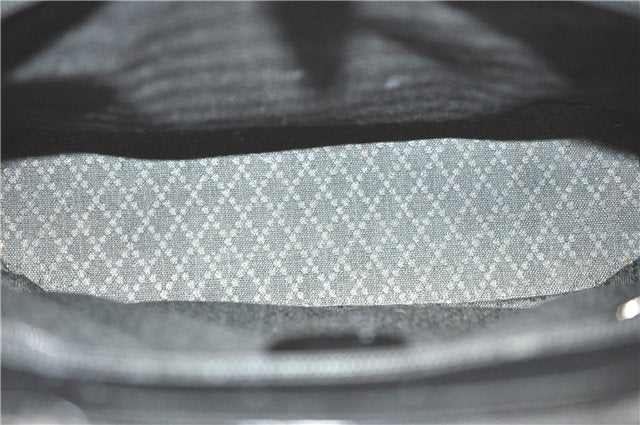 Authentic GUCCI Bamboo 2way Shoulder Cross Hand Bag Nylon Leather Black J5741