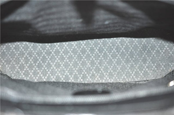 Authentic GUCCI Bamboo 2way Shoulder Cross Hand Bag Nylon Leather Black J5741