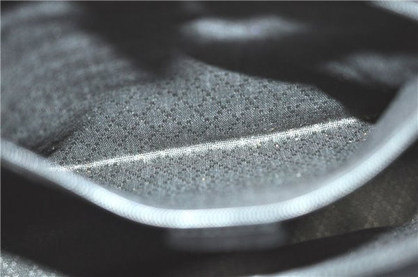 Authentic GUCCI Bamboo 2way Shoulder Cross Hand Bag Nylon Leather Black J5741