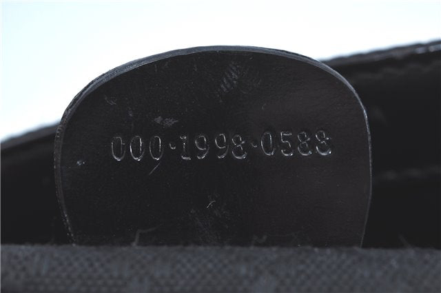 Authentic GUCCI Bamboo 2way Shoulder Cross Hand Bag Nylon Leather Black J5741