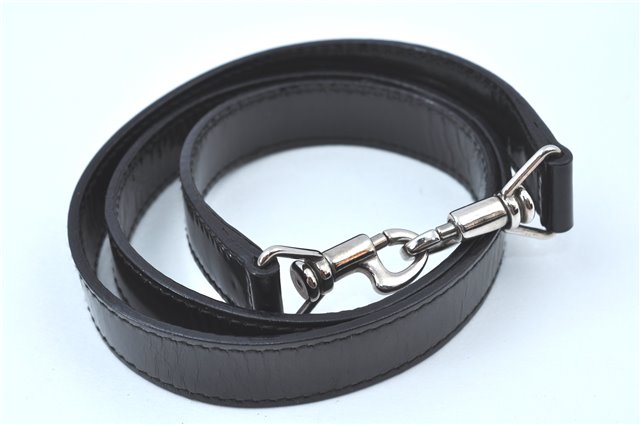 Authentic GUCCI Bamboo 2way Shoulder Cross Hand Bag Nylon Leather Black J5741