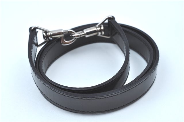 Authentic GUCCI Bamboo 2way Shoulder Cross Hand Bag Nylon Leather Black J5741